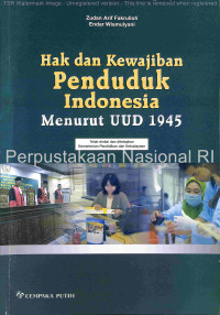 Image of Hak dan kewajiban penduduk Indonesia : menurut UUD 1945